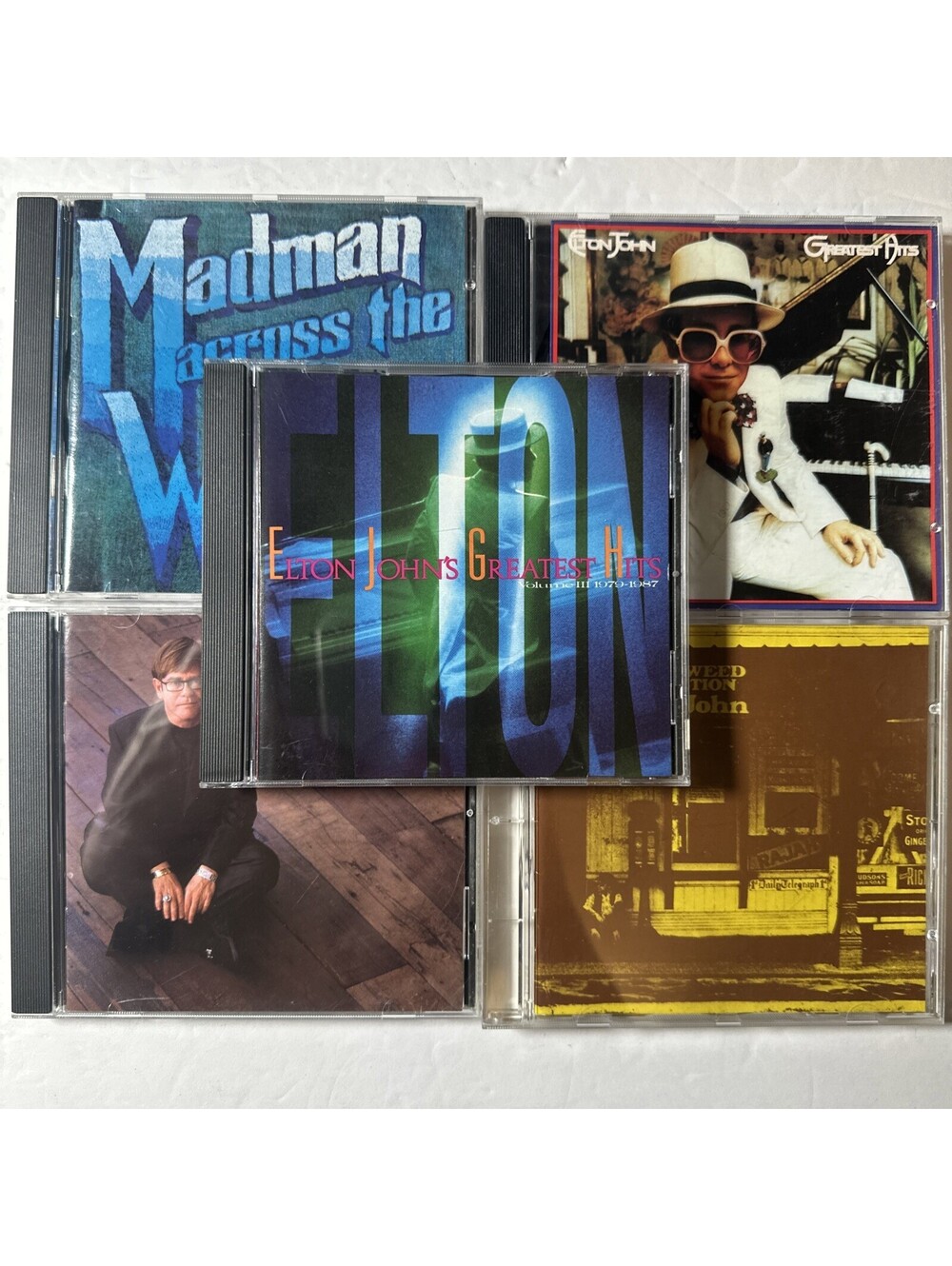 Elton John 5 CD Lot Madman Across The Water Tumbleweed Collection Greatest Hits